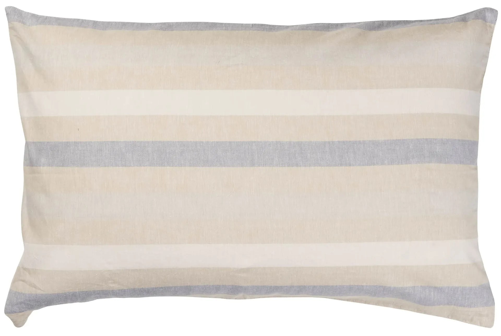 Ib Laursen Poťah na vankúš Natural and Blue Stripes 40 × 60 cm