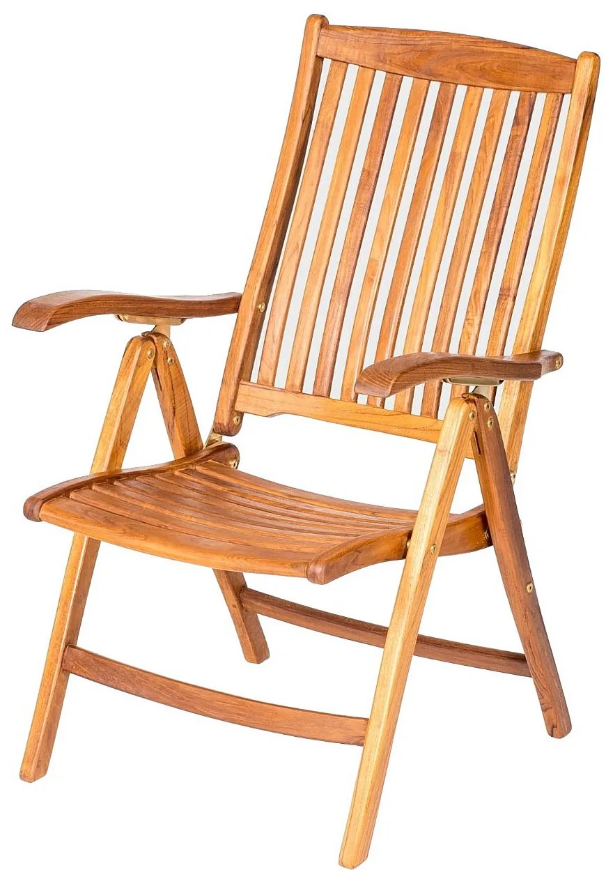 DEOKORK Skladacie teakové kreslo REGINA
