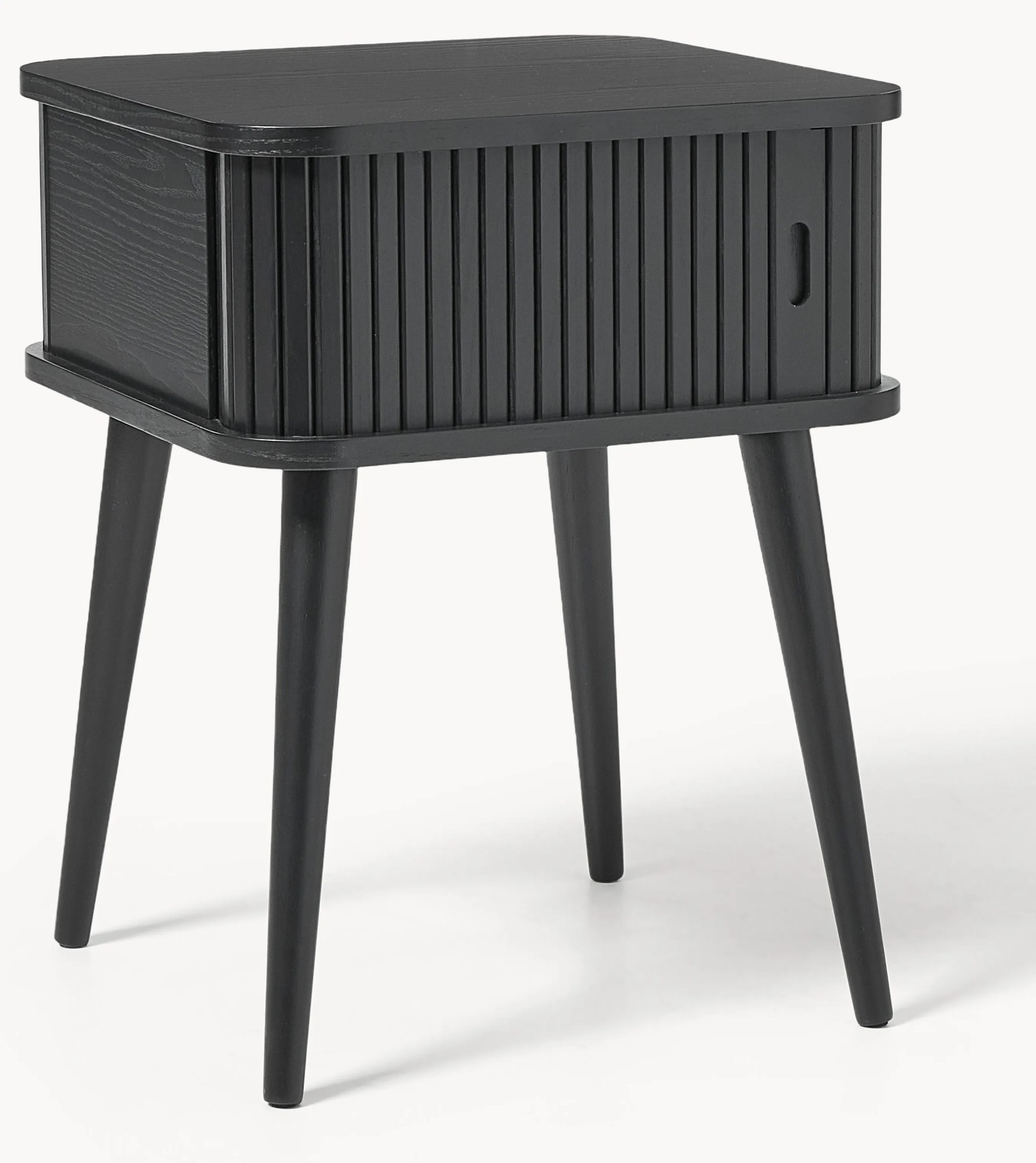 Drevený nočný stolík's drážkovanou prednou časťou Barbier