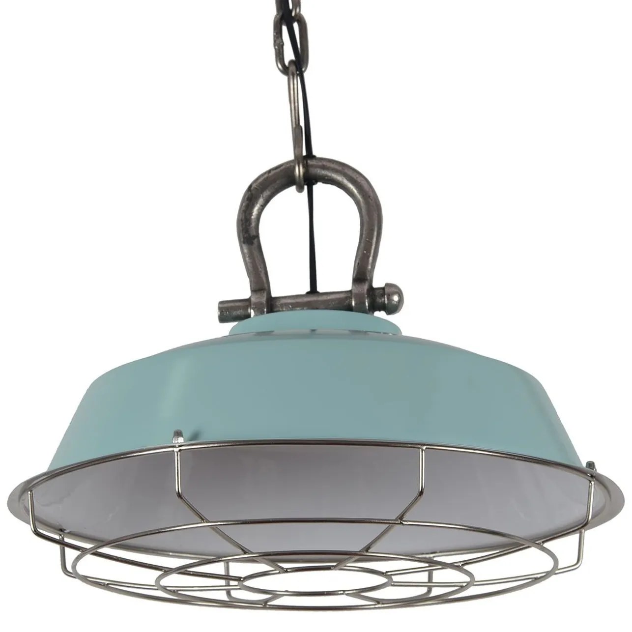 Zelené závesné kovové svetlo Milan vintage green - Ø 44*36 cm