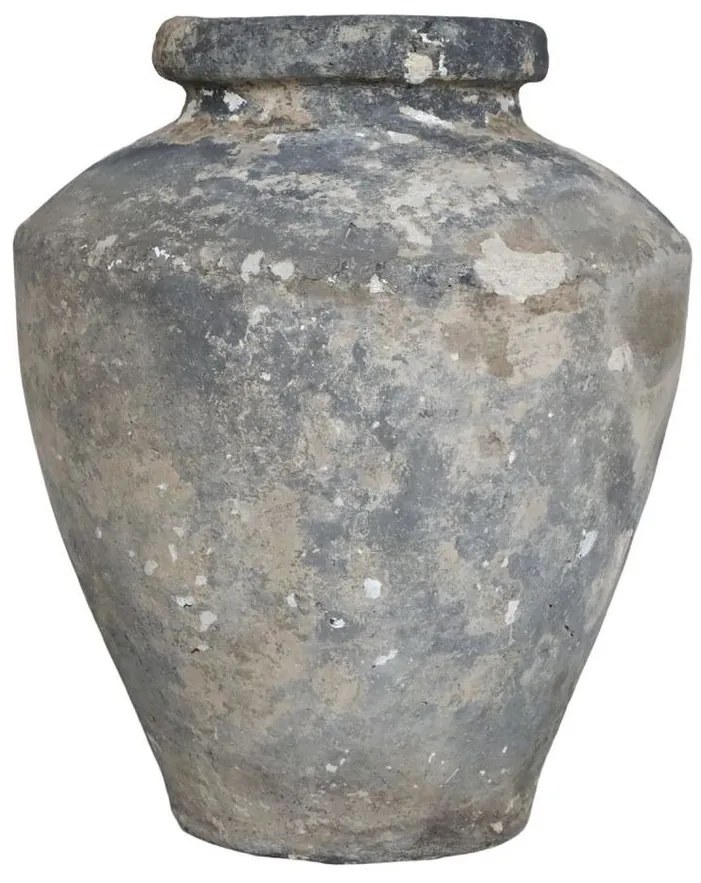 Šedá antik hlinená váza Grimaud - Ø 35*55 cm