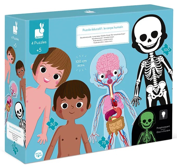 Vzdelávacie puzzle - Ľudské telo - 50, 75, 100 ks