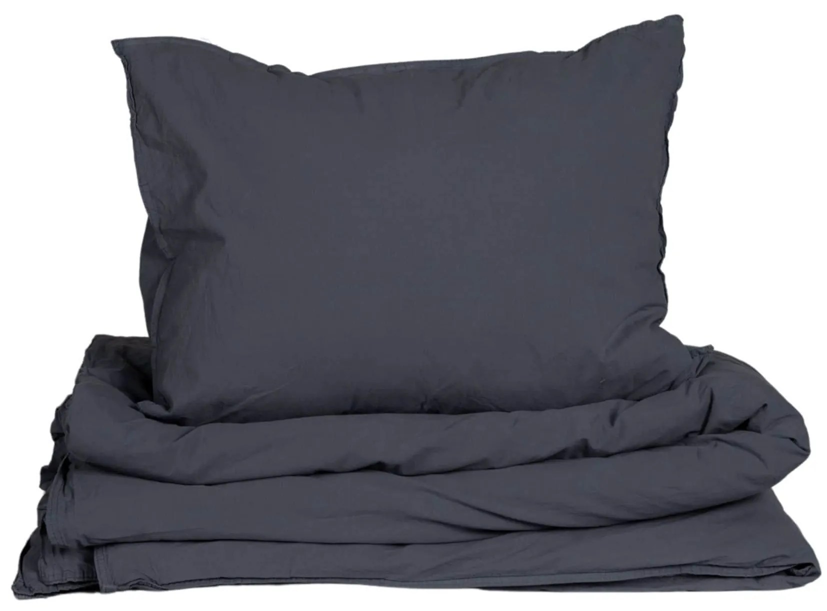Storefactory Povlečení z organické bavlny Crinkle Midnight 150 × 210 cm