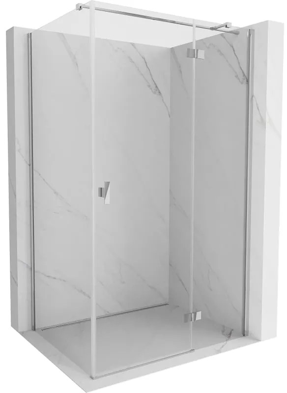 Mexen, Mexen Mist H T sklopný sprchový kút pravý 110 x 75 cm, priehľadný, chróm - 8A5T-110-075-01-00-P