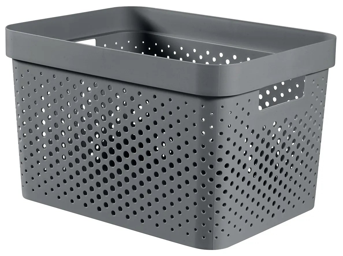 Curver Úložný box INFINITY 17l recyklovaný plast tmavosivý