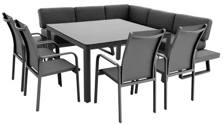 Doppler EXPERT PLUS AVERSA KERAMIK - záhradná 7-dielna hliníková jedálenská súprava