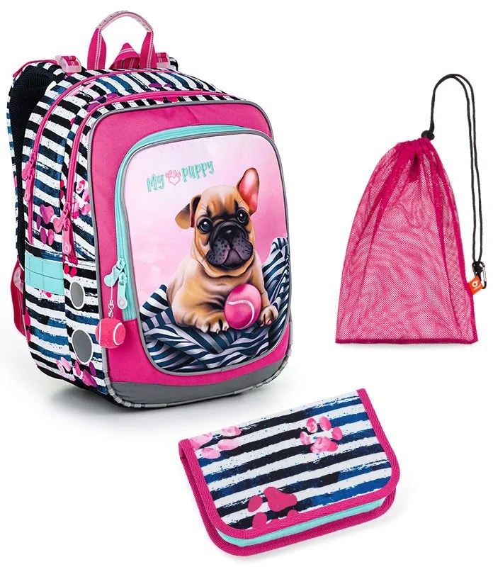 Školský set Topgal ENDY 22005 G - školská taška + peračník + vrecko na prezuvky