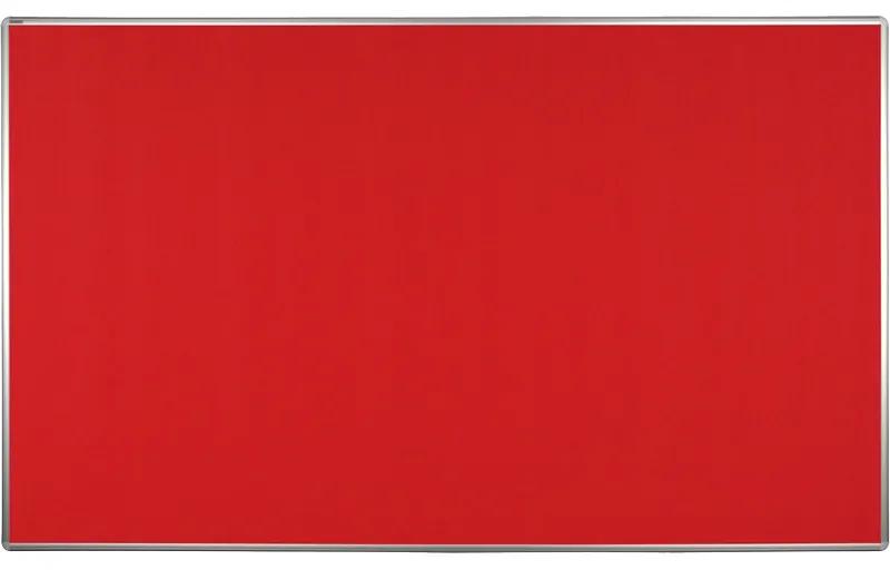 Textilná nástenka ekoTAB v hliníkovom ráme, 2000 x 1200 mm, červená