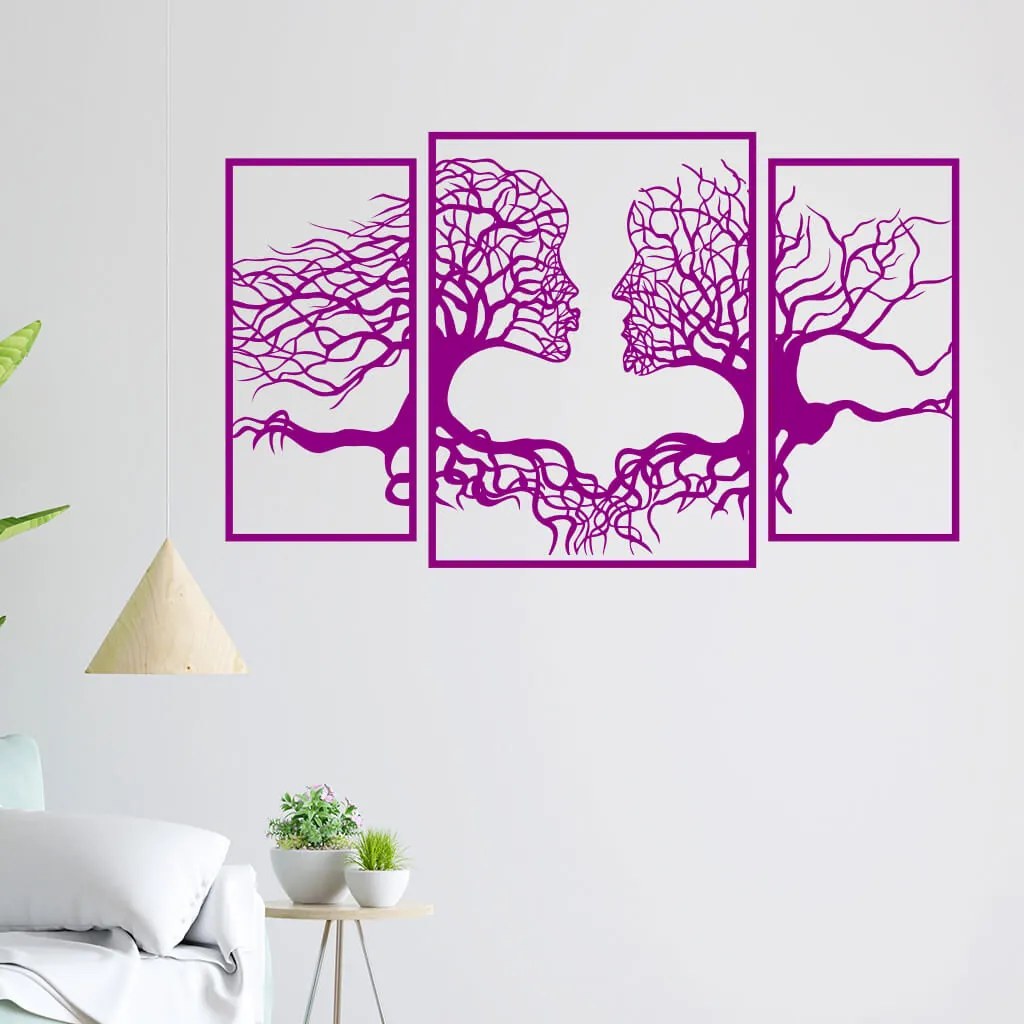 Veselá Stena Samolepka na stenu na stenu Duša lesa Farba: fialová, Veľkosť: 80 X 48 cm