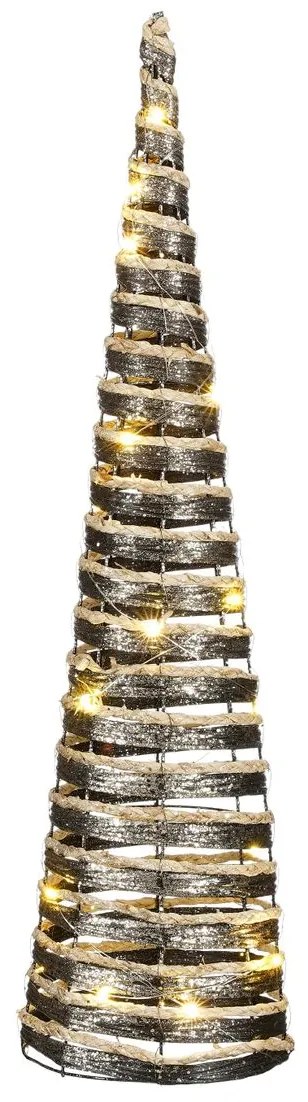 LED svetelná dekorácia stromček, napájanie: batériové, teplá biela, výška: 80 cm