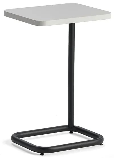 Stolík na notebook STANDBY, 425x350x647 mm, čierny rám, biela doska