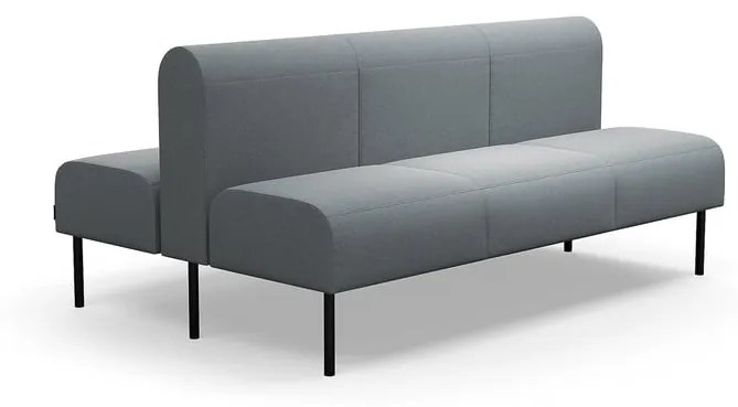 Modulárna pohovka VARIETY, 3 miestna, double, látka Pod CS, striebornošedá