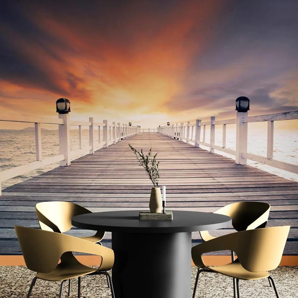 Samolepiaca fototapeta staré drevené mólo