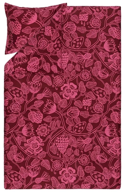 Obliečky Unikko 150x210 50x60, bavlnené, béžovo-oranžové