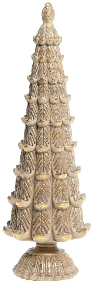 Latté mosadzný antik dekoračný vianočný stromček Willon - Ø 10*35 cm