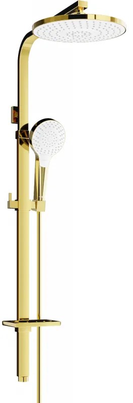 Mexen sprchový set Q05 s hornou hlavicou Circle, zlatá, 798050595-50