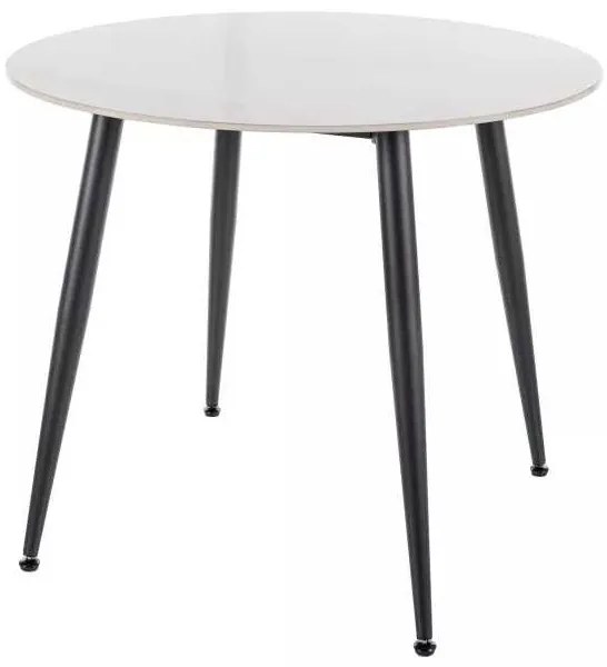 Jedálenský stôl Rion - priemer 90 cm, mramor / čierna