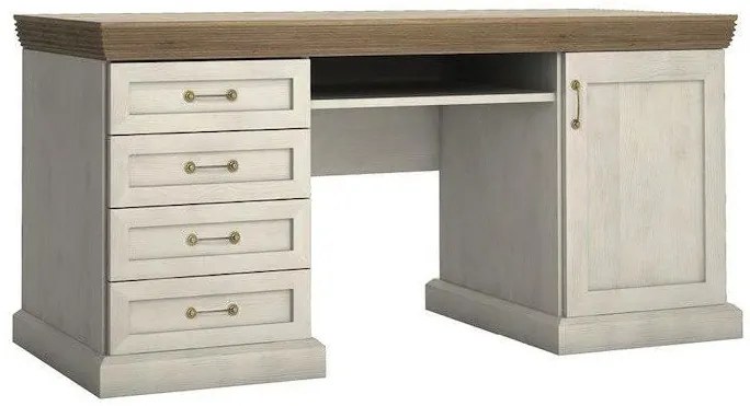 Písací stôl Royal B1, severská borovice/ divoký dub