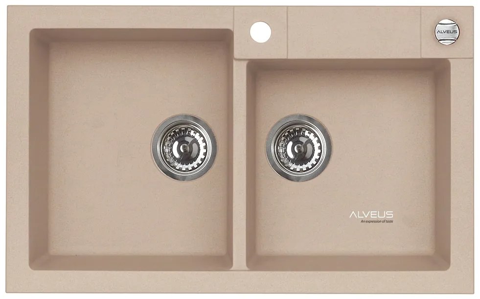 ROCK 90 G- 55 béžová (780x480mm)+ pop- up sifon KPL