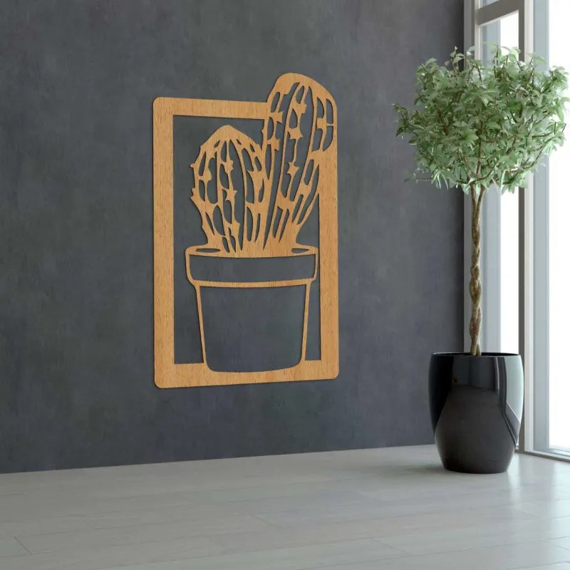 Drevený obraz na stenu sukulent | SENTOP HDF0402-C