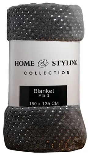 Vianočná deka Home &amp; Styling v sivej farbe 150x125 cm