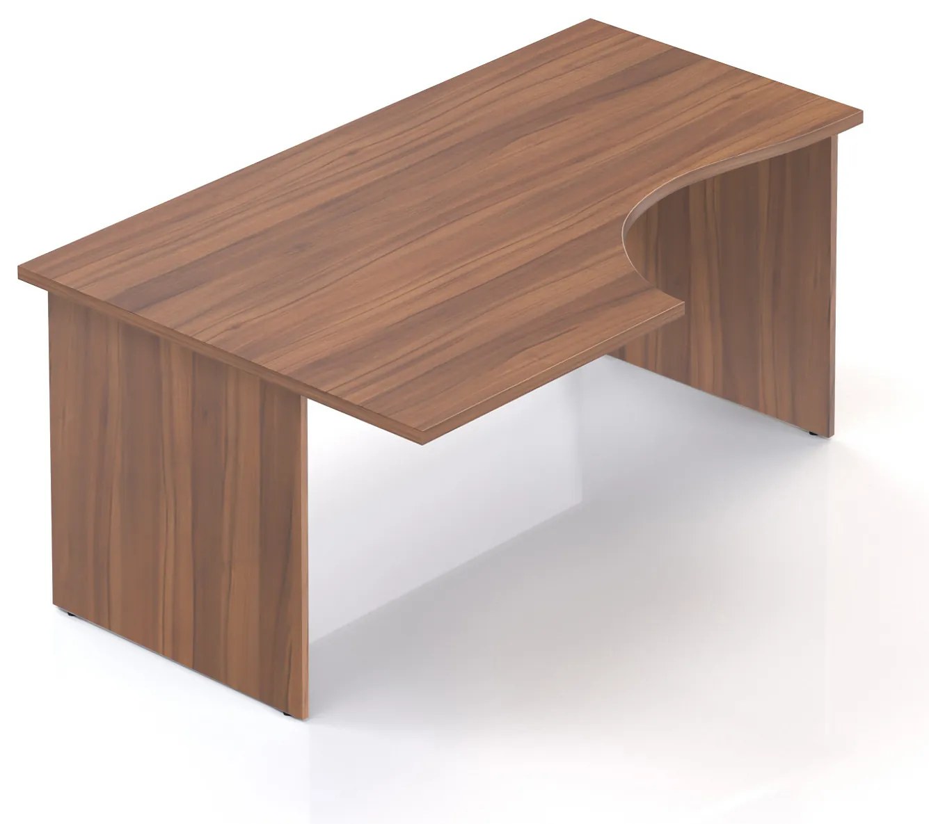 Ergonomický stôl Visio 160 x 100 cm, ľavý, orech