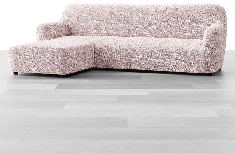 Bielastické poťahy BRILLANTE béžové sedačka s otomanom vľavo (š. 170 - 300 cm)