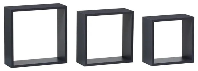 BONTEC Polička, mdf, čierna, P-008 BK Farba: Šedá