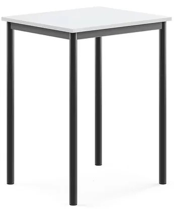 Stôl BORÅS, 700x600x900 mm, laminát - biela, antracit