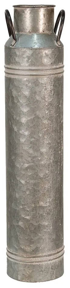 Šedá antik dekoratívna plechová kanvica na mlieko - 14*13*61 cm