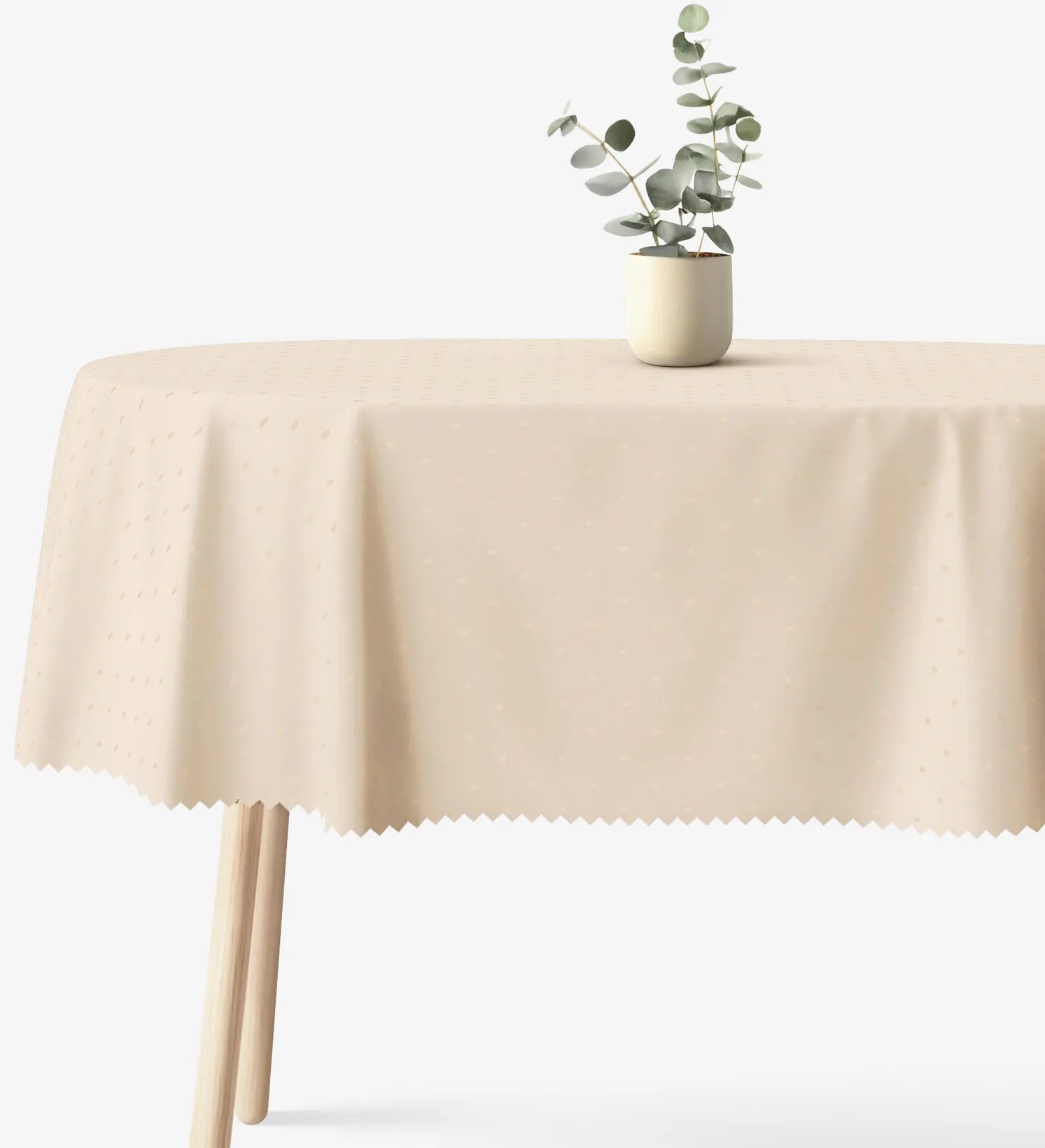 Goldea sviatočný oválny teflónový obrus - šampaň s lesklými obdĺžnikmi 140 x 220 cm