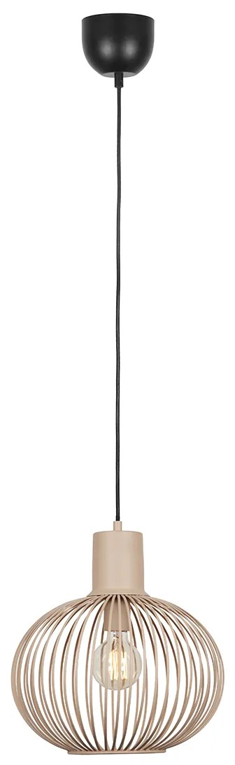 Moderné závesné svietidlo z drôtu čierne s béžovou farbou 33 cm - Gila