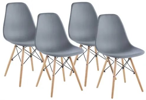 Set 4 stoličiek MATERA Saska Garden 1028460 - šedý
