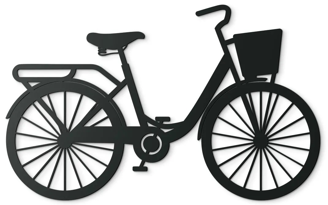 drevko Nálepka na stenu Retro bicykel Rozmer obrazu: 40,5 x 65 cm, Farba dekorácie: Čierna