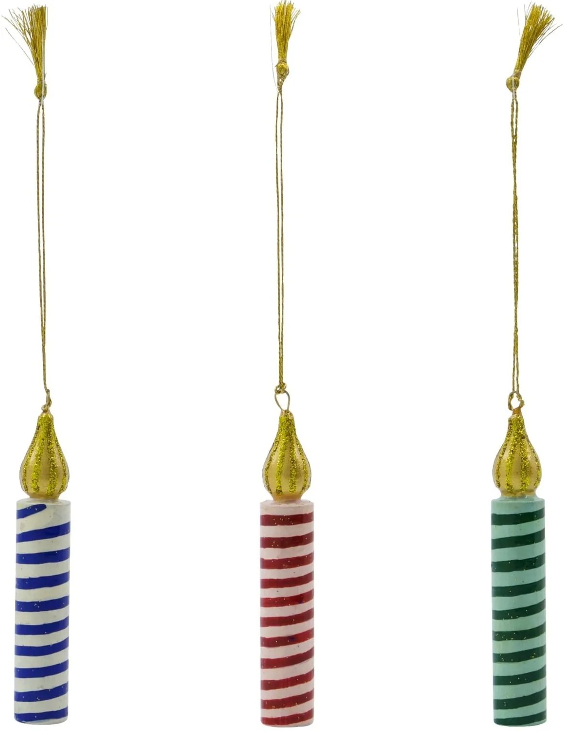 House Doctor Vianočná ozdoba Candle – set 3 ks