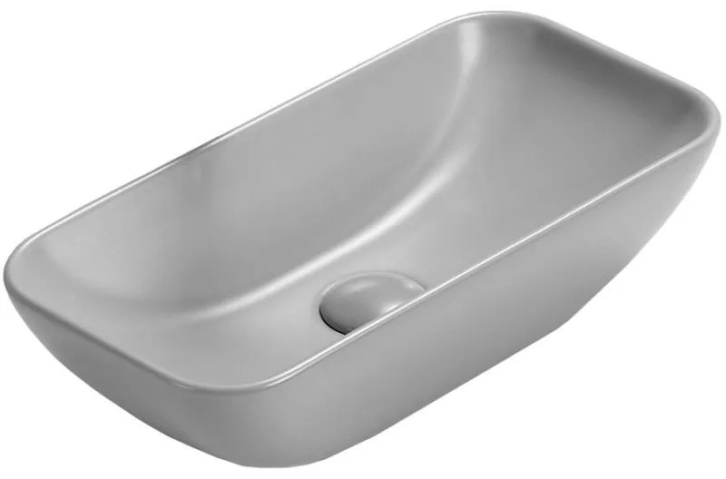 Mexen Klara, umývadlo na dosku 46x23x12 cm, svetlá šedá matná, 21564661