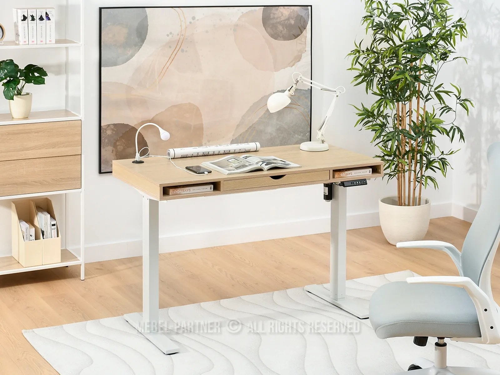 PC stolík Osto 120 (sonoma + biela). Akcia -28%. Vlastná spoľahlivá doprava až k Vám domov. 1109831