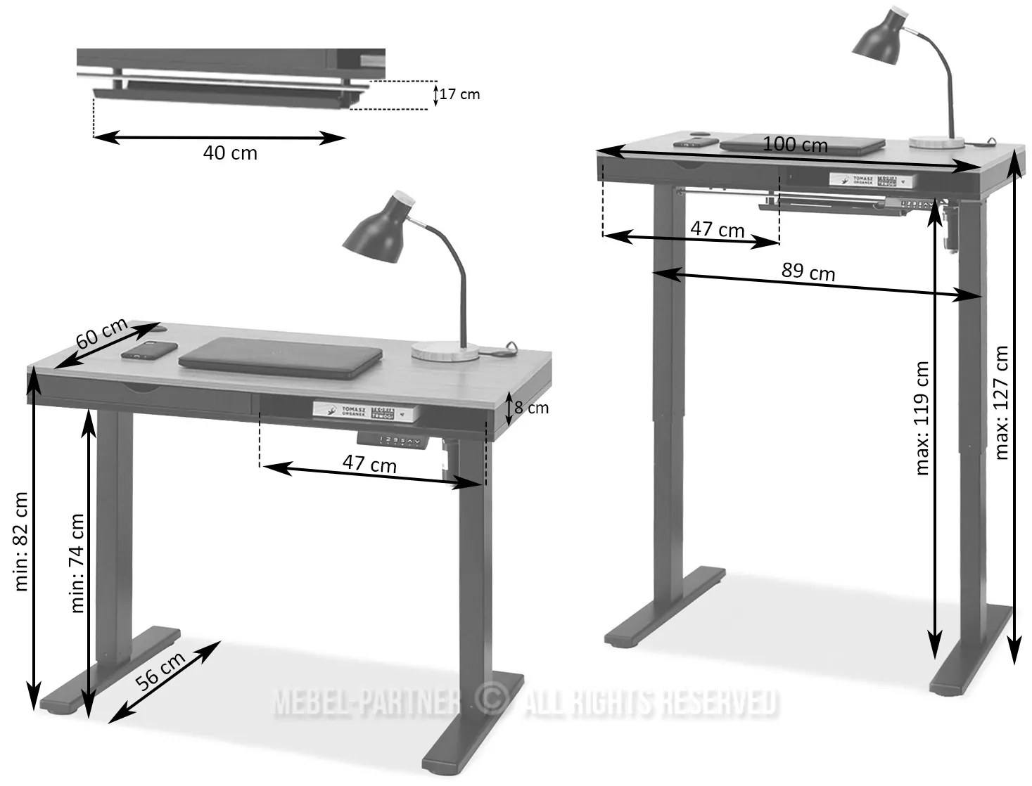 PC stolík Osto 100 (béžová + čierna). Akcia -32%. Vlastná spoľahlivá doprava až k Vám domov. 1109809