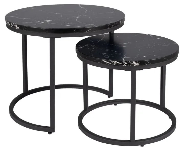 Konferenčný stolík Amaro, čierny mramor