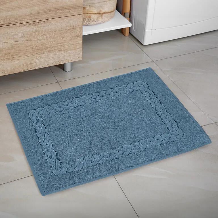 Predložka do kúpeľne VIANOČKA tmavo modrá 50 x 70 cm