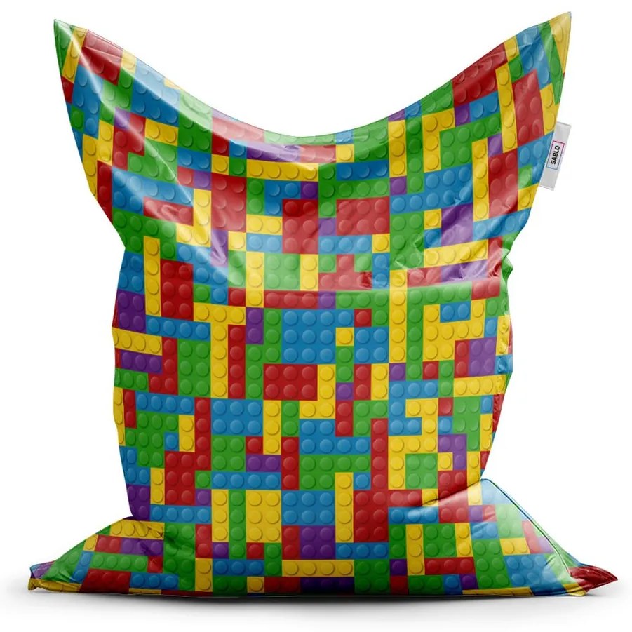 Sedací vak Classic farebná stavebnica - detský, farebná