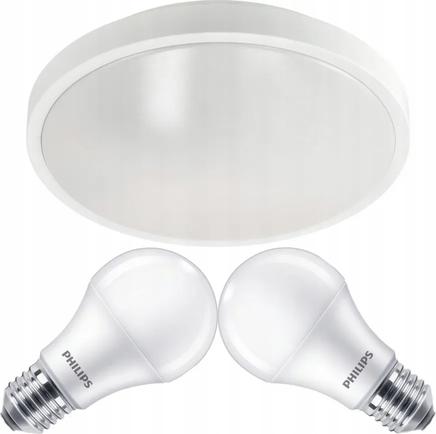 ECOLIGHT LED stropné svietidlo 2x E27 + 2x žiarovka Philips E27 10W 1055lm
