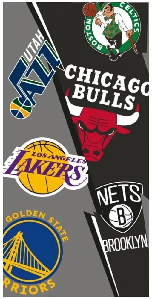 Bavlnená plážová osuška Basketbalové tímy NBA - 100% bavlna - 70x140 cm
