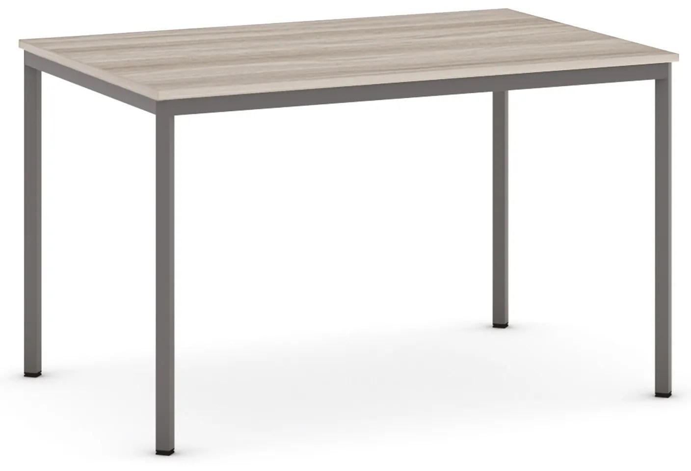 Jedálenský stôl, 1200 x 800 mm, tmavo sivá podnož, dub prírodný