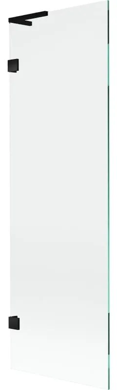 Mexen, Mexen Lunar L 1-krídlová vaňová zástena 60 x 150 cm, transparentná, čierna - 897L-060-000-70-00