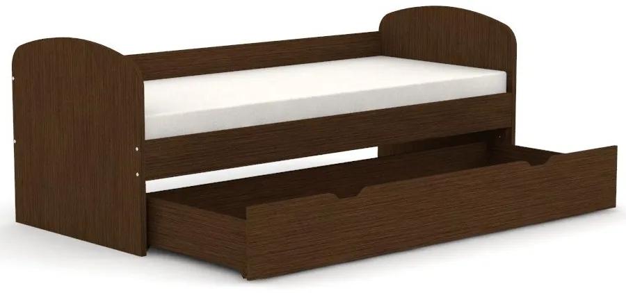 Detská posteľ so zásuvkou REA Kakuna 80x200cm - wenge