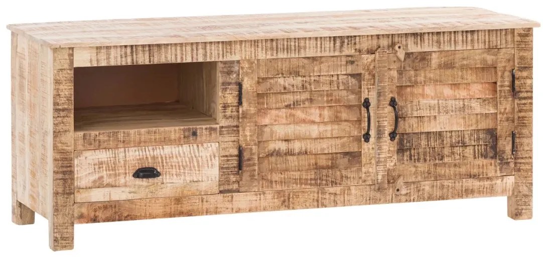 furniture-nabytek.cz - Masívny TV stolík Caribou z mangového dreva, lakovaný, prírodná farba – 150×50×60 cm