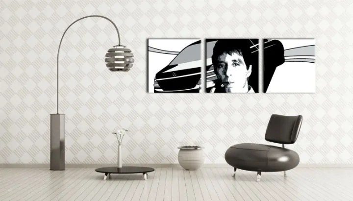 Ručne maľovaný POP Art obraz AL PACINO 3 dielny al9