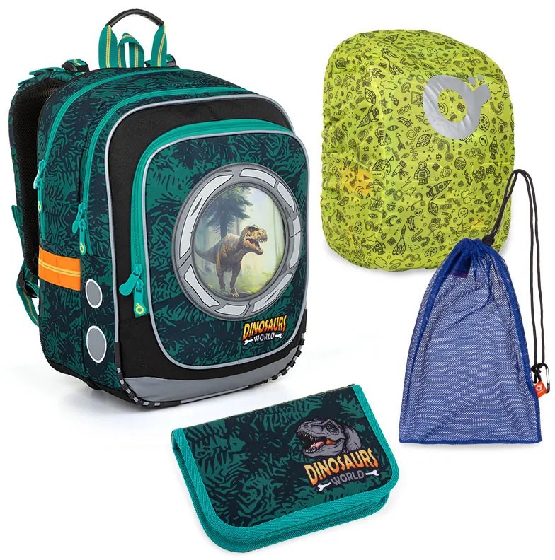 Veľká školská súprava Topgal ENDY 23039 B - batoh + peračník + vrecko na prezuvky + pláštenka na batoh