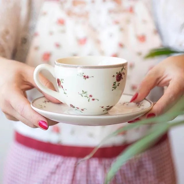 Šálka s tanierikom La Petit Rose - 0,20 litra